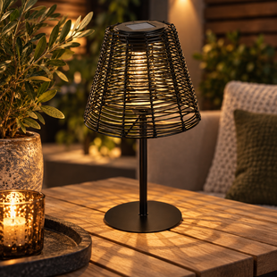 Tafellamp solar LED Hira zwart