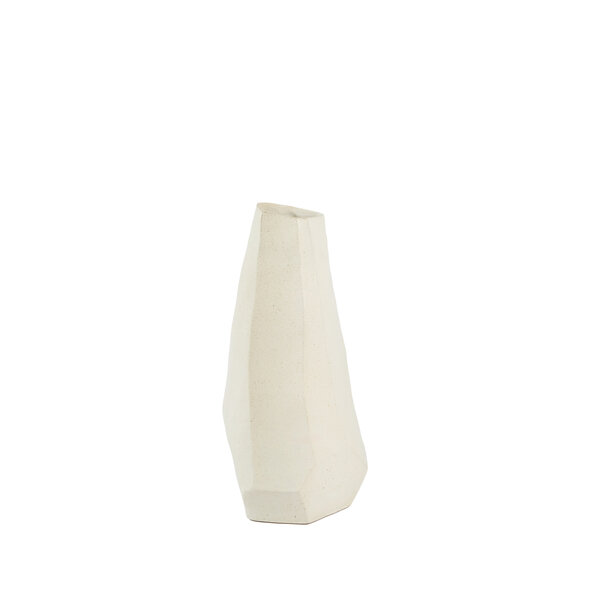 Light en Living Vaas deco 25x21,5x47 cm POVINA keramiek crème
