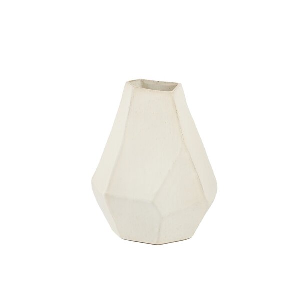 Light en Living Vaas deco 25x21x30,5 cm POVINA keramiek crème