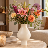 Vaas deco Ø18,5x29,5 cm ZAROTI keramiek crème
