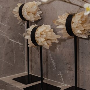 Ornament Yerin Naturel mineraal Quartz cluster - maat M