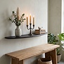 Wandplank 90x19x2 cm GINOSA hout mat zwart