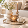 Metalen dienblad Haru glossy sand