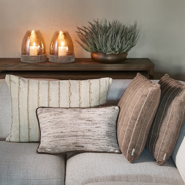 Riviera Maison Kussen Belluno Taupe 50 x 50 cm