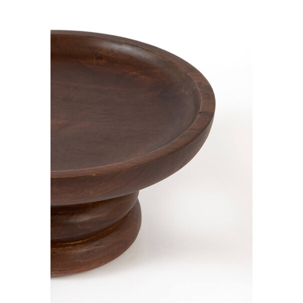 Light en Living Schaal op voet Ø32x15 cm ADRO hout  roodbruin