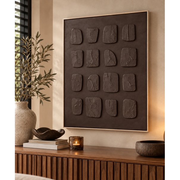 Schilderij Monox 3D Bruin 70x90 cm | HomeBound