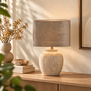 Lampenkap ovaal recht smal 30-15-25 cm PALATA taupe