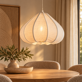 Hanglamp Ø38,5x28 cm ZUBEDA crème