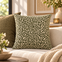 Kussen 45x45 cm SAFFORD zand + groen