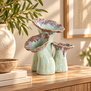 Vaas deco 18x13x17,5 cm MISURINA paars-lichtblauw