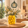 Vaas deco 23,5x23x32,5 cm BELLPEPPER keramiek glanzend geel