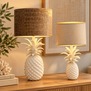 Lampvoet 20x19x42 cm PINEAPPLE crème