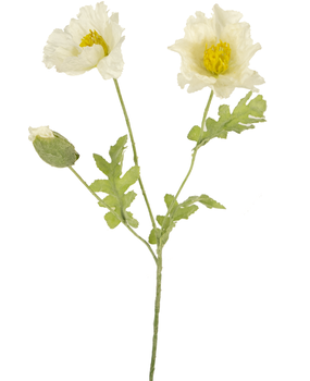 Greenmoods Kunstig Valmue Hvit 73cm Greenmoods Kunstig Valmue Hvit 73cm