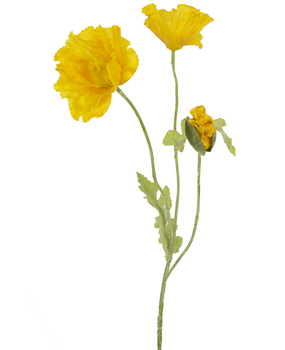 Greenmoods Kunstig Valmue Gul 73cm