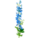 Greenmoods Kunstig Delphinium Blå 79cm