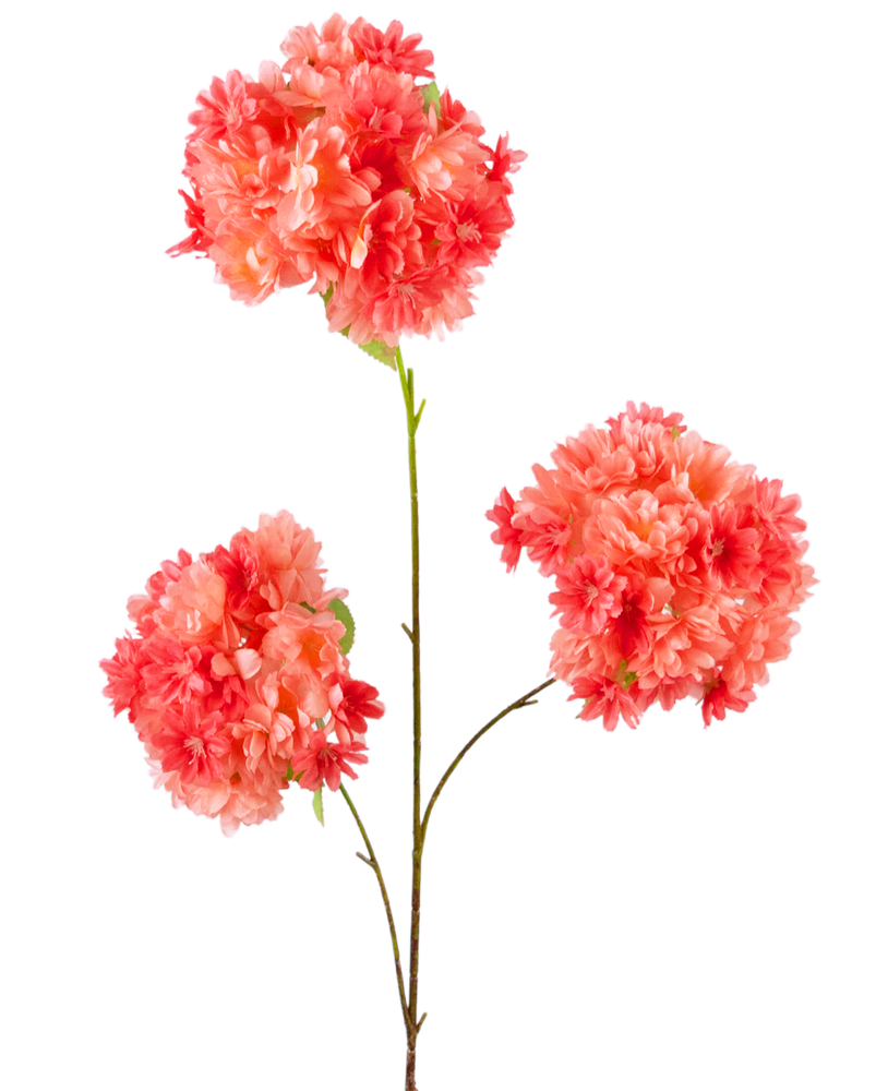 Greenmoods Kunstig gren Kirsebærblomst 85 cm korall