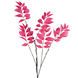Greenmoods Kunstig gren Bregne forgrenet 78 cm rosa