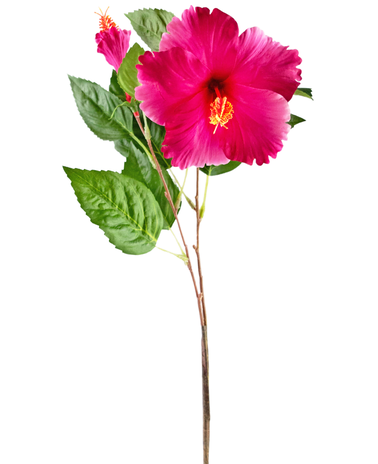Greenmoods Kunstig Hawaii Hibiscus Rosa 73cm
