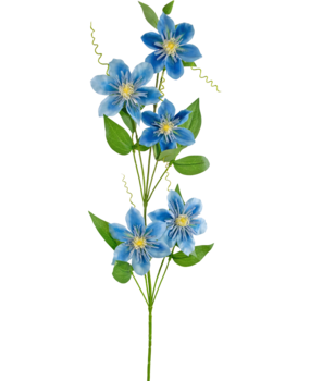 Greenmoods Kunstig blomst Clematis dobbel 78 cm blå