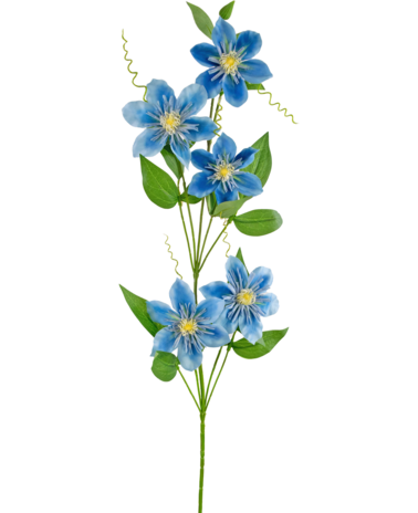 Greenmoods Kunstig blomst Clematis dobbel 78 cm blå