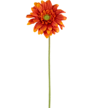 Greenmoods Kunstig blomst Gerbera mini 47 cm myk oransje