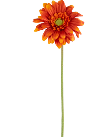 Greenmoods Kunstig blomst Gerbera mini 47 cm myk oransje