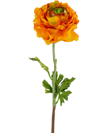 Greenmoods Kunstig blomst Ranunculus 51 cm mørkegul