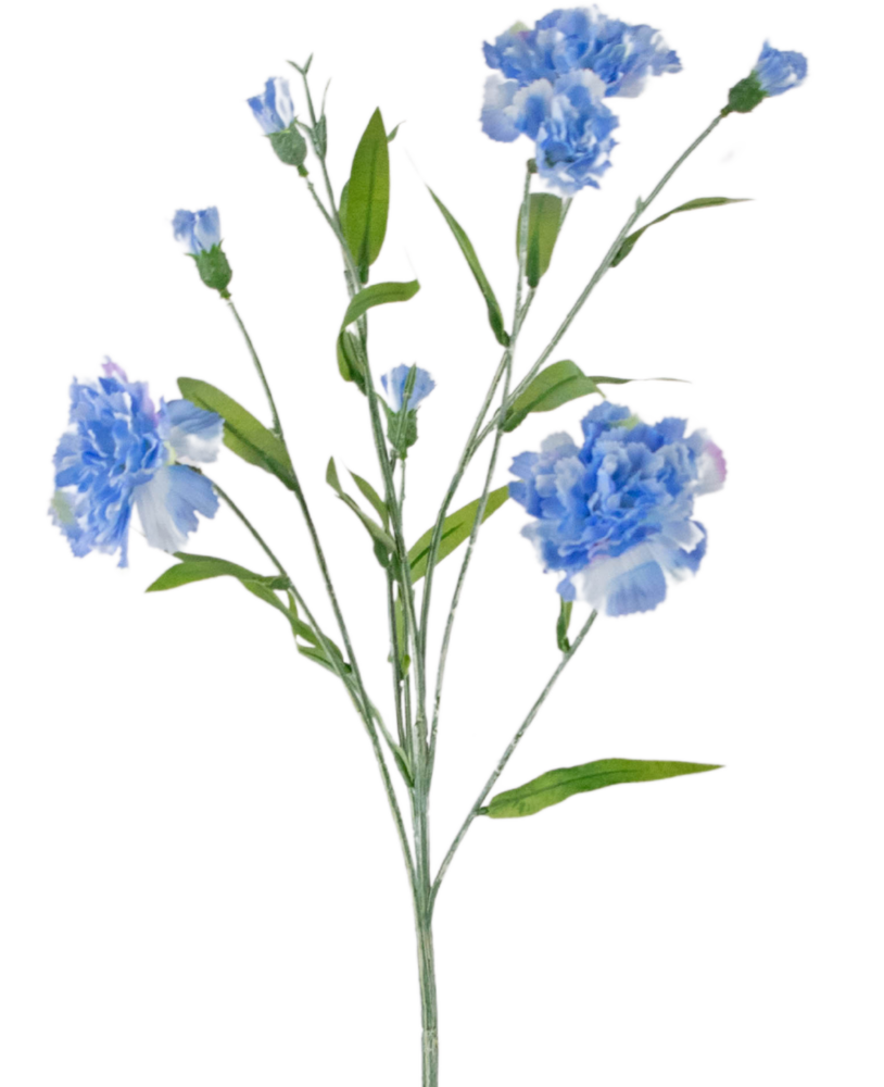Greenmoods Kunstig blomst Nellikknipse 70 cm blå