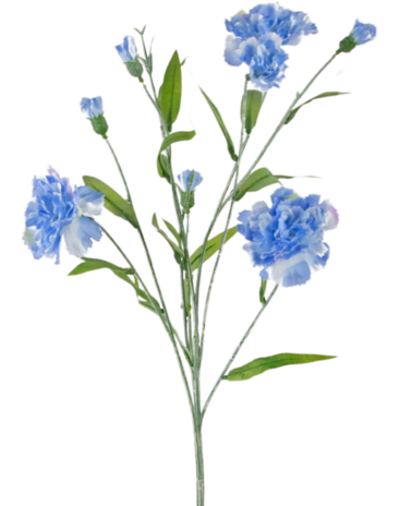 Greenmoods Kunstig blomst Nellikknipse 70 cm blå