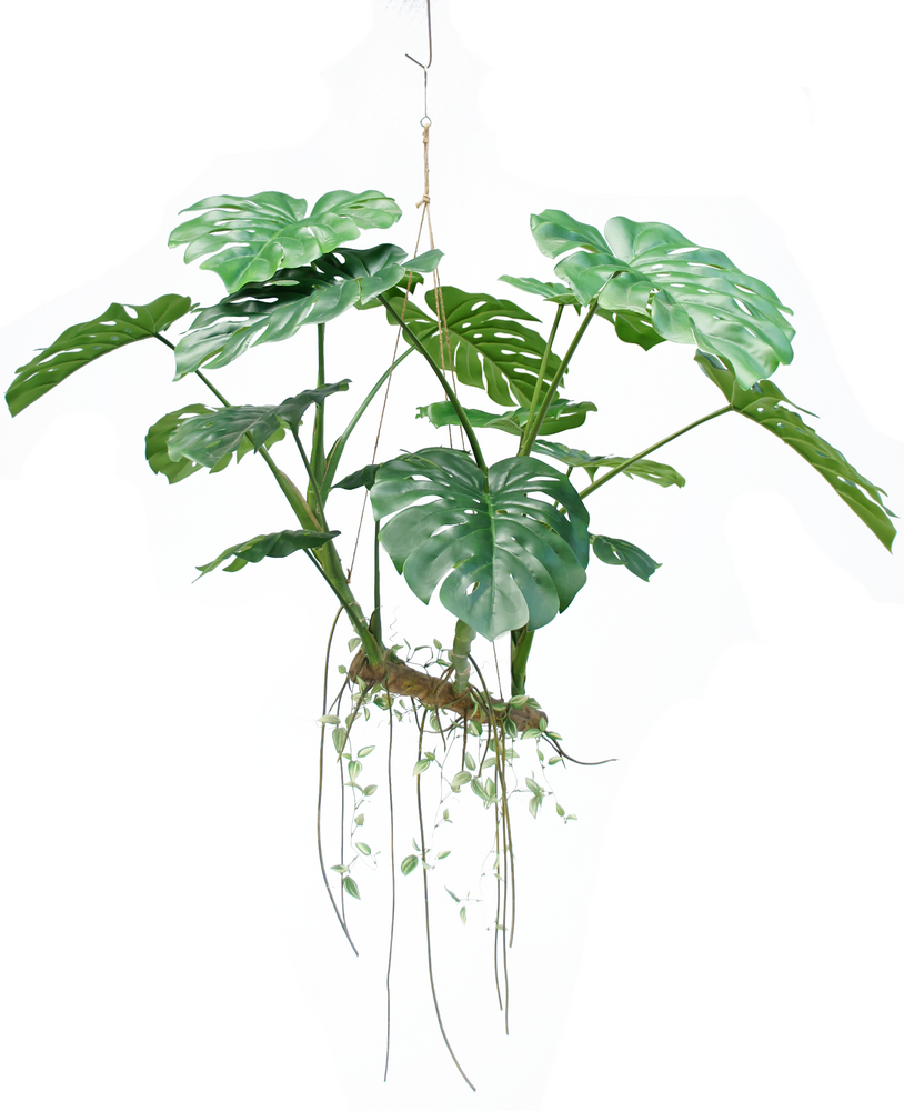Greenmoods Kunstig hengende plante Monstera 160 cm XXL