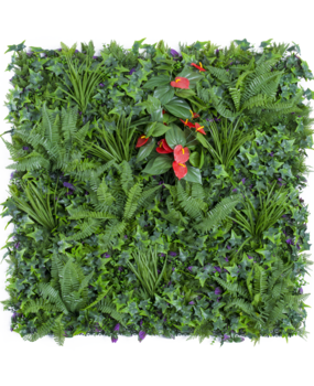 Greenmoods Kunstig Anthurium Mix Plantevegg 100x100cm UV Greenmoods Kunstig Anthurium Mix Plantevegg 100x100cm UV