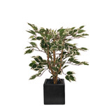 Greenmoods Kunstig Fat Fikus Grønnhvit 90cm Greenmoods Kunstig Fat Fikus Grønnhvit 90cm