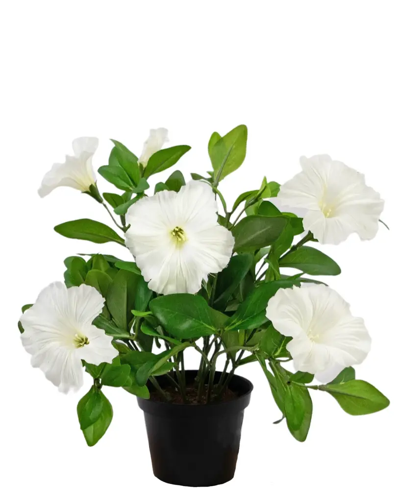 Greenmoods Kunstig Petunia i Potte Hvit 25cm