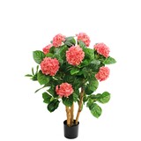 Greenmoods Kunstig Hortensia Busk Rosa 85cm