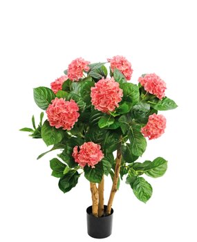 Greenmoods Kunstig Hortensia Busk Rosa 85cm