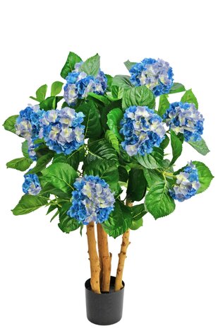 Greenmoods Kunstig Hortensia Busk Blå 85cm