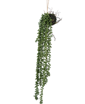 Greenmoods Kunstig hengeplante Senecio ball 58cm