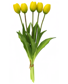 Greenmoods Kunstig Tulipanbukett Real Touch Gul 40cm Greenmoods Kunstig Tulipanbukett Real Touch Gul 40cm