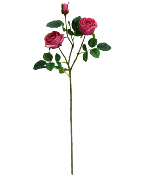 Greenmoods Kunstig Rosegren Real Touch mørkerosa 72cm