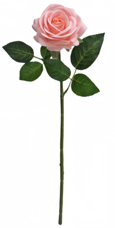 Greenmoods Kunstig Rose "Emine" Real Touch Rosa 43cm