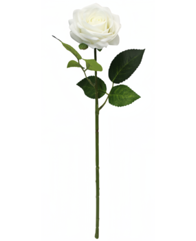 Greenmoods Kunstig Rose "Emine" Real Touch Hvit 43cm
