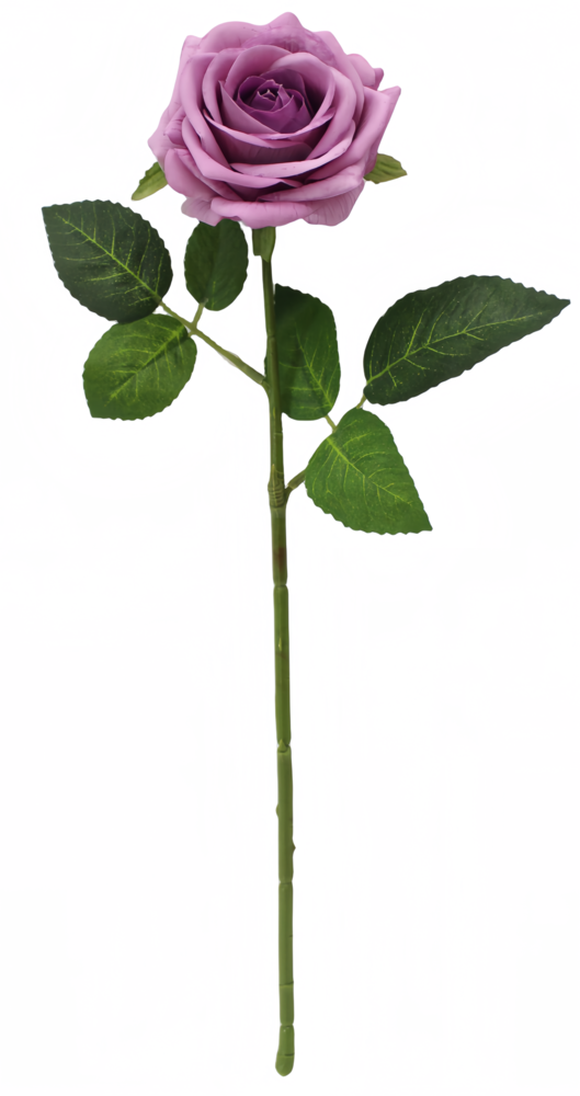 Greenmoods Kunstig Rose "Emine" Real Touch Mørk Rosa 43cm