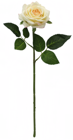 Greenmoods Kunstig Rose "Emine" Real Touch gul/krem 43cm