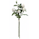 Greenmoods Kunstig Rosegren dobbel Real Touch hvit 80cm