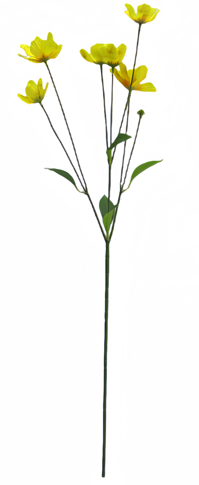 Greenmoods Kunstig Krysantemum Real Touch gul 78cm