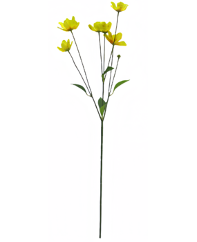 Greenmoods Kunstig Krysantemum Real Touch gul 78cm