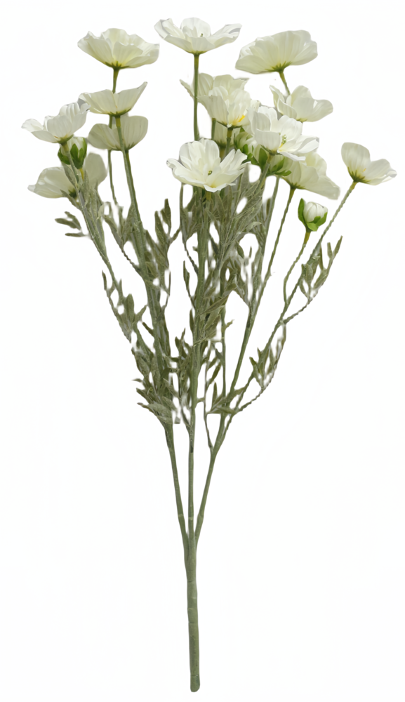 Greenmoods Kunstig Krysantemum Real Touch hvit 58cm