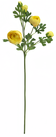 Greenmoods Kunstig Ranunkelgren x5 Real Touch gul 62cm
