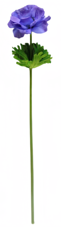 Greenmoods Kunstig Anemone Real Touch Blålilla 52cm