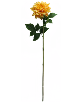 Greenmoods Kunstig Georgine Real Touch gul 70cm